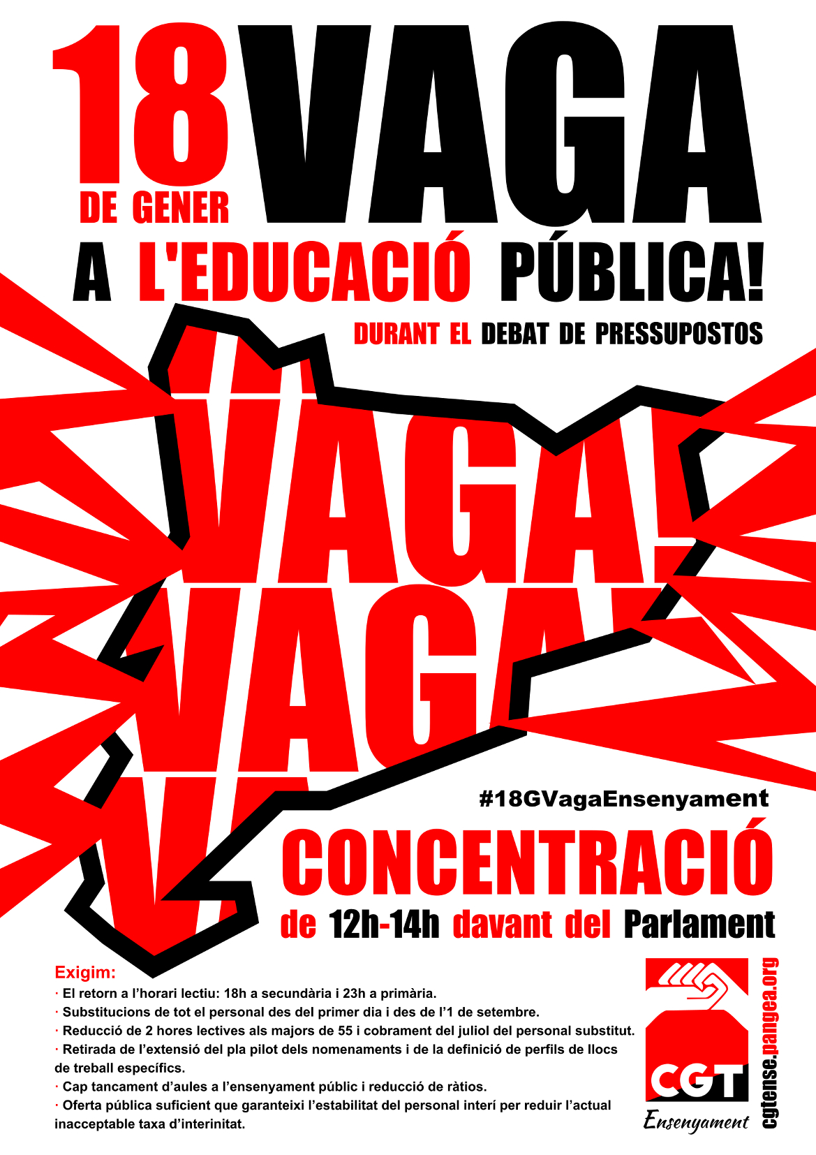 Cartell Vaga 18G Vermell