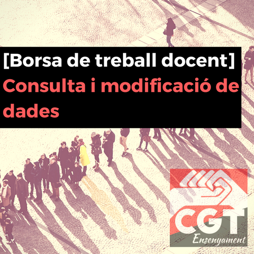 [Borsa de treball docent] Consulta i modificació de dades (i reclamació ...