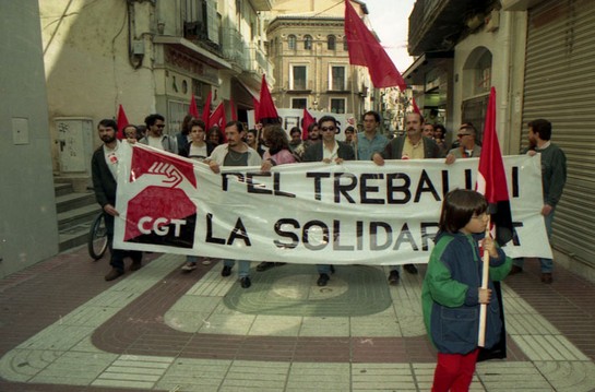 Mani 1 de maig de 1996. CGT Lleida