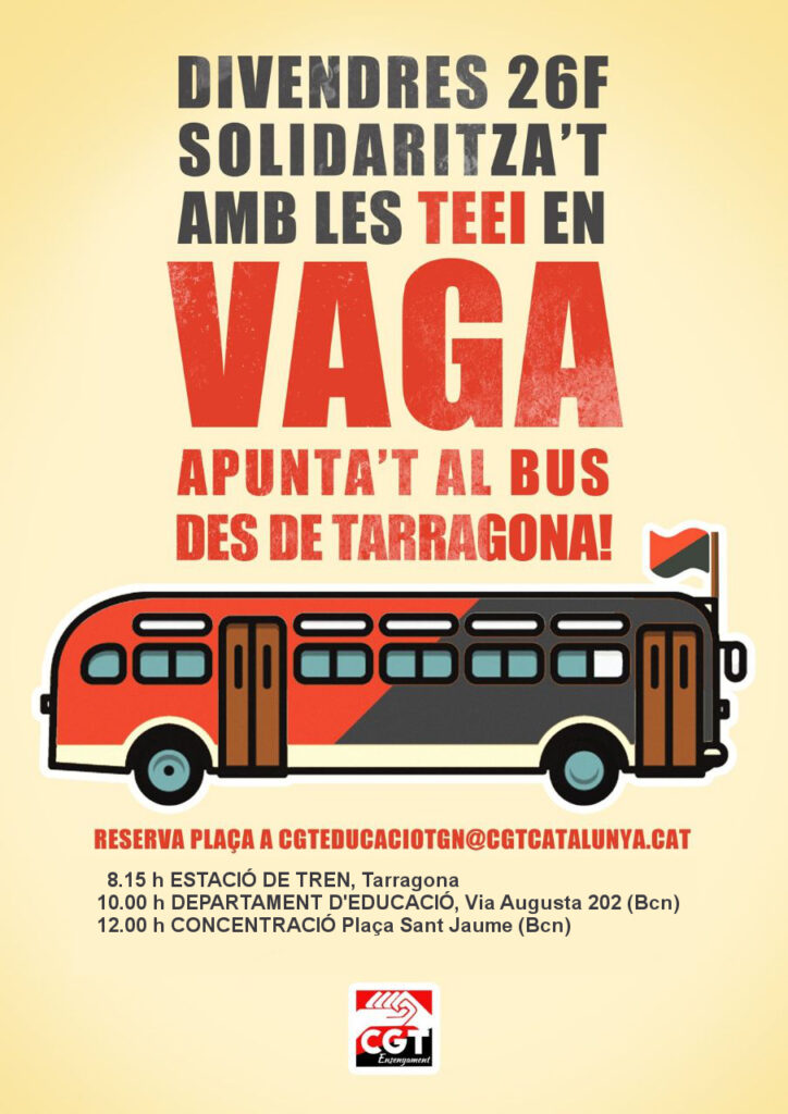 Bus solidari Vaga TEEI des de Tarragona