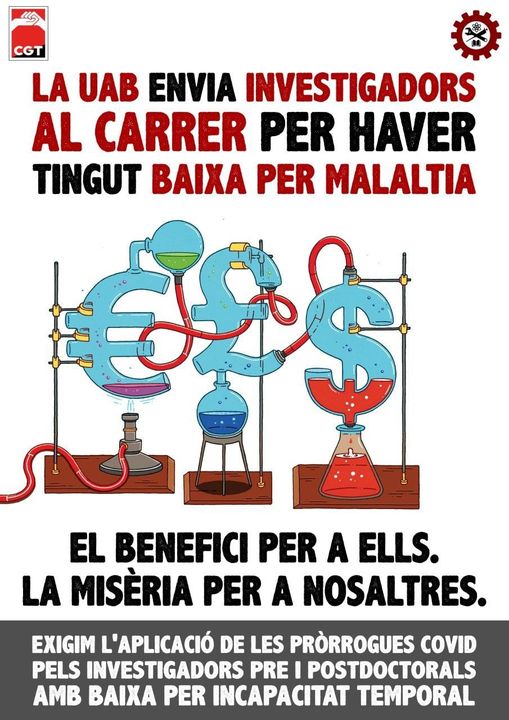 La UAB envia inverstigadors al carrer per haver tingut baixa per malaltia