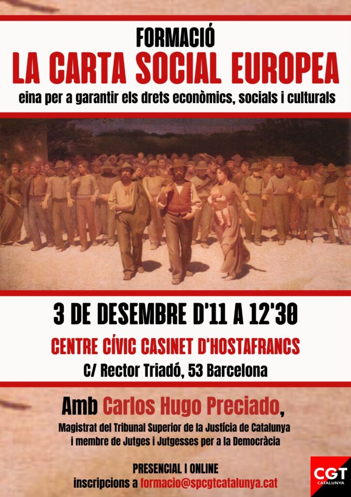 Formació La Carta Social Europea, eina