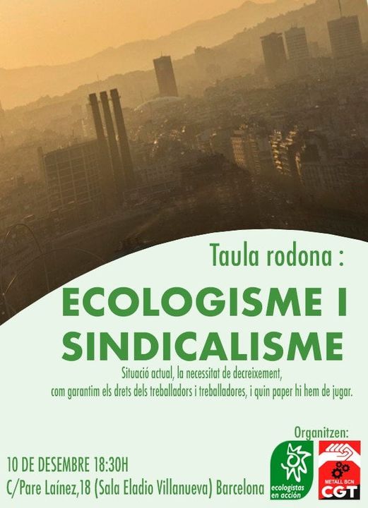 Ecologisme i sindicalisme 10 des 2021