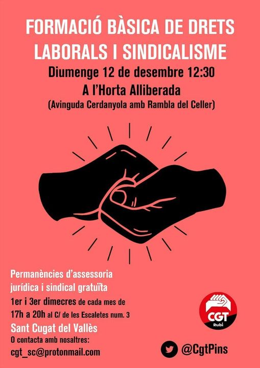 Formació sindical CGT Sant Cugat 12 des 2021