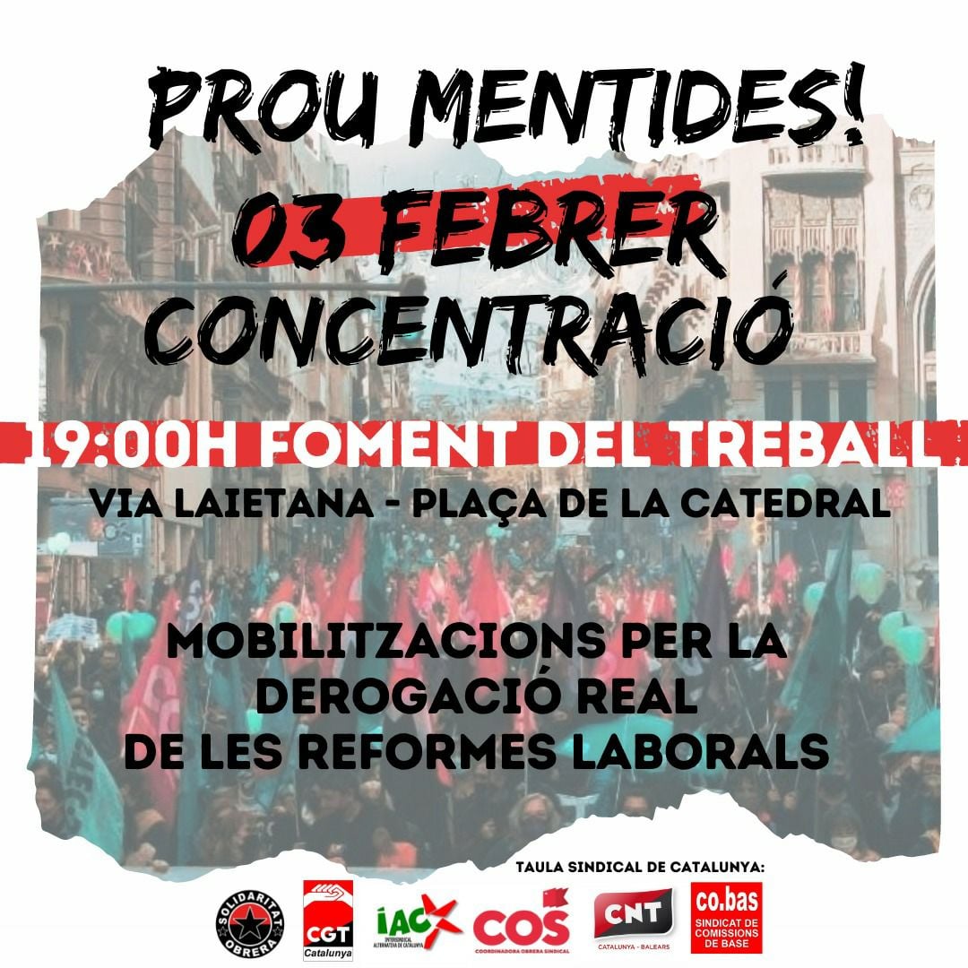 Contra la Reforma Laboral dijous 3 feb 2022