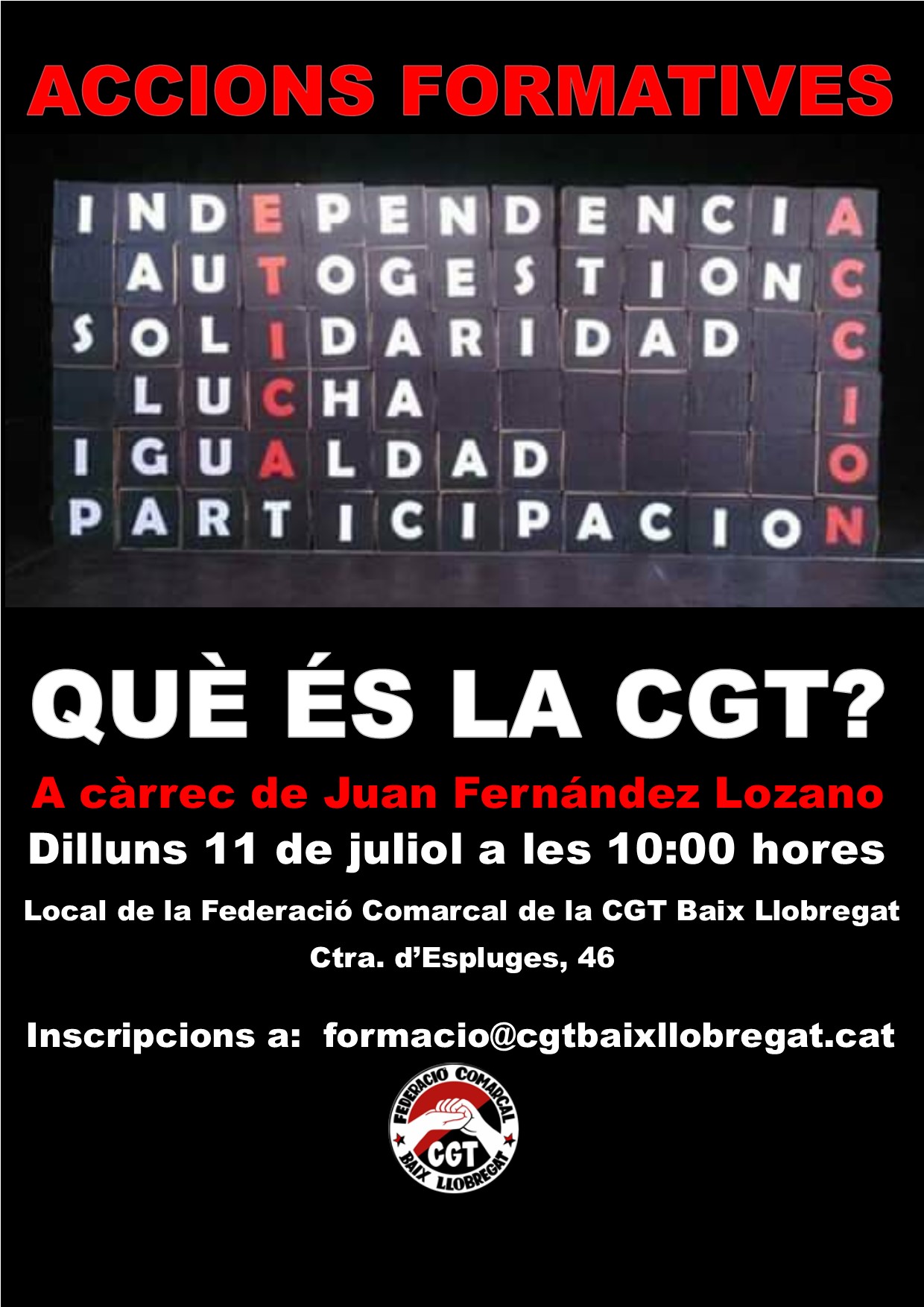 Formació sindical CGT Baix Llobregat 11 juliol 2022