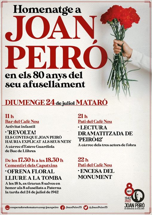 Homenatge Joan Peiró 24 juliol 2022