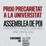 Assemblea PDI universitats públiques catalanes 3 nov 2022