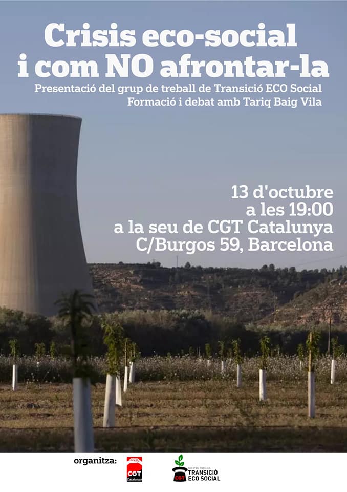 Crisis ecosocial CGT CAT 13 octubre 2022