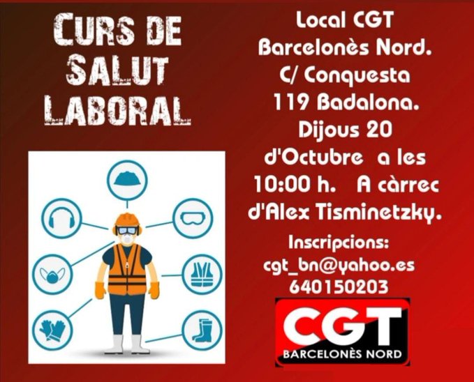 Curs Salut Laboral CGT Barcelones Nord 20oct2022