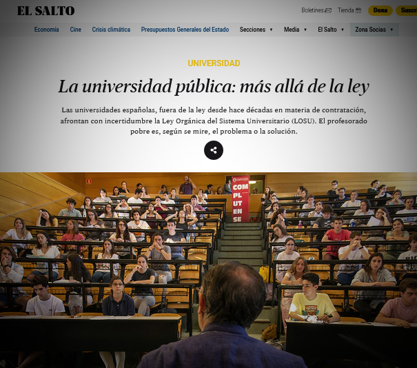 Article universidad pública El Salto