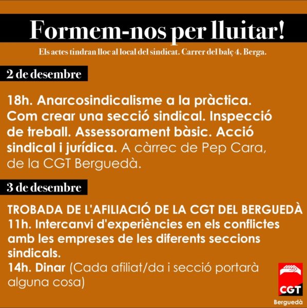 Formació sindical CGT Berguedà 2 des 2022