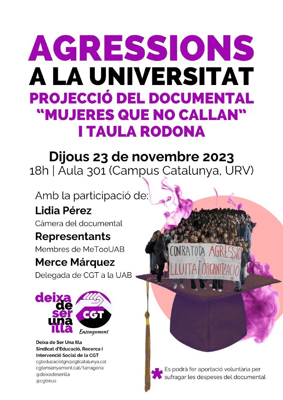 Agressions Universitat CGT 23nov2023