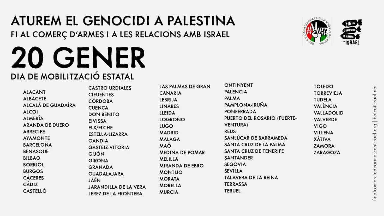 Aturem Genocidi a Palestina 20gen2024