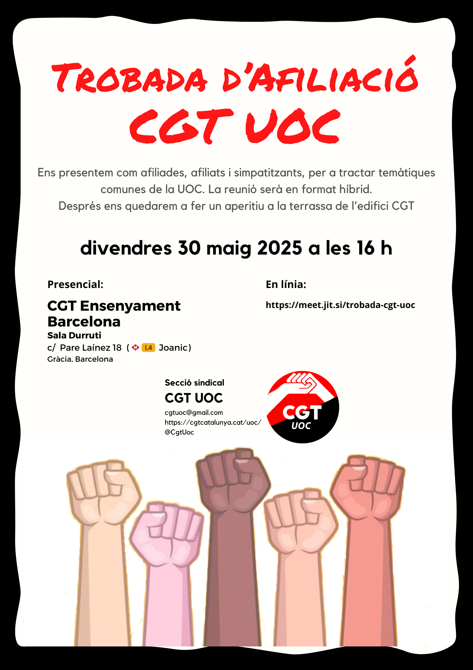 Trobada d’afiliació CGT UOC