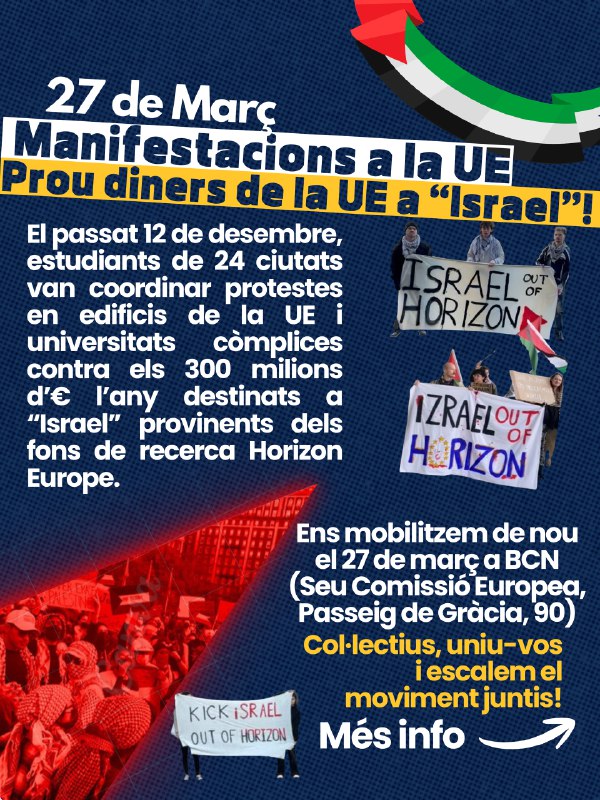 Horizon Europe No Israel mani 27mar2026
